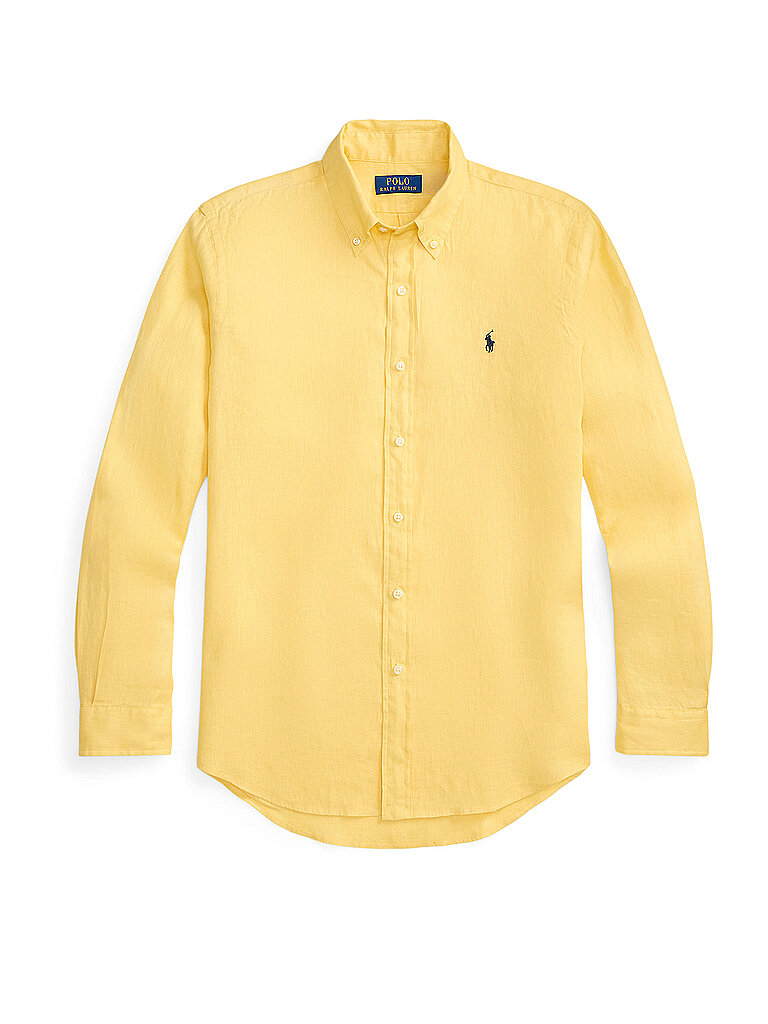 POLO RALPH LAUREN Leinenhemd Custom Fit gelb   S herren